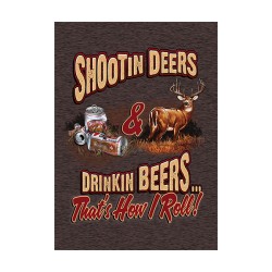 TIN SIGN SHOOTIN DEERS &...