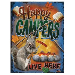 TIN SIGN HAPPY CAMPERS