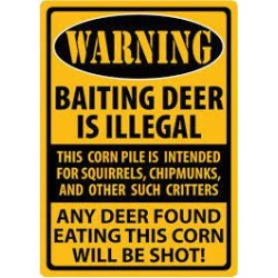 TIN SIGN BAITING DEER