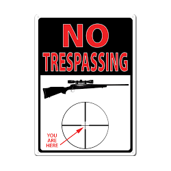 TIN SIGN NO TRESSPASSING