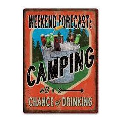 TIN SIGN FORECAST CAMPING