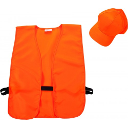 BLAZE ORANGE HAT AND VEST...