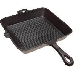 CAST IRON SQUARE GRILL PAN 10"