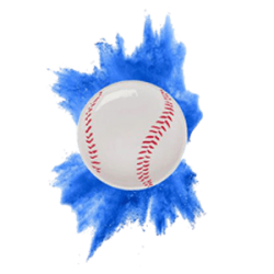 GENDER REVEAL BASEBALL BLUE