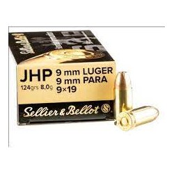 S & B 9MM 124 GR JHP BONDED