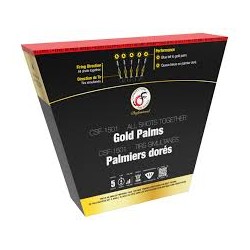 FIREWORK GOLD PALMS CAKE SLICE