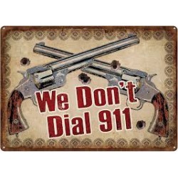 TIN SIGN DIAL 911
