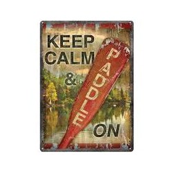 TIN SIGN CALM PADDLE