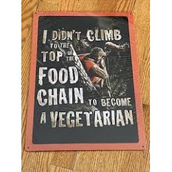 TIN SIGN VEGETARIAN
