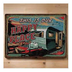TIN SIGN HAPPY PLACE