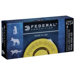 FEDERAL AMMO 22-250 55 GR SP