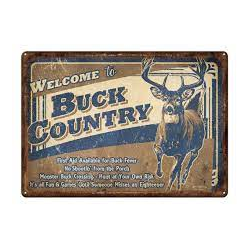 TIN SIGN BUCK COUNTRY
