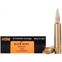 HSM AMMO  30-378 WBY/185...