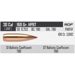 NOSLER BULLET RDF 30/168...